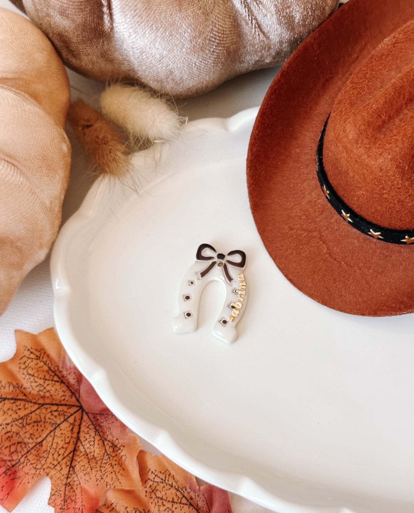 HORSESHOE- Clay Pet ID Tag