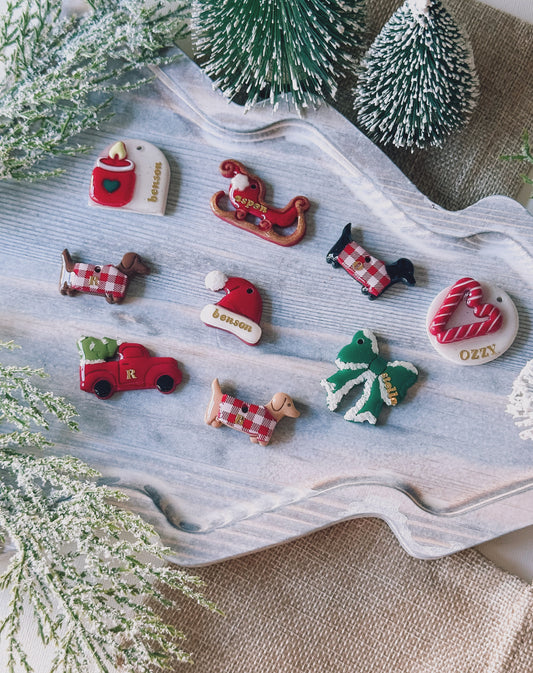 SANTAS WORKSHOP- Clay Pet ID Tags (multiple options)