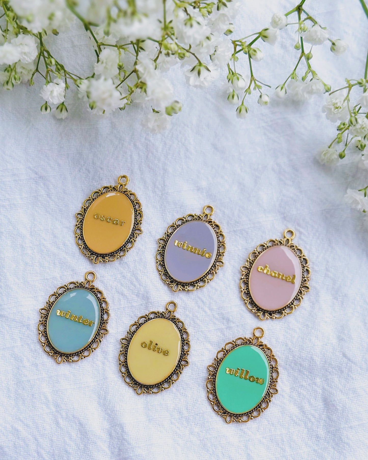 VINTAGE FRAME- Clay Pet ID Tag