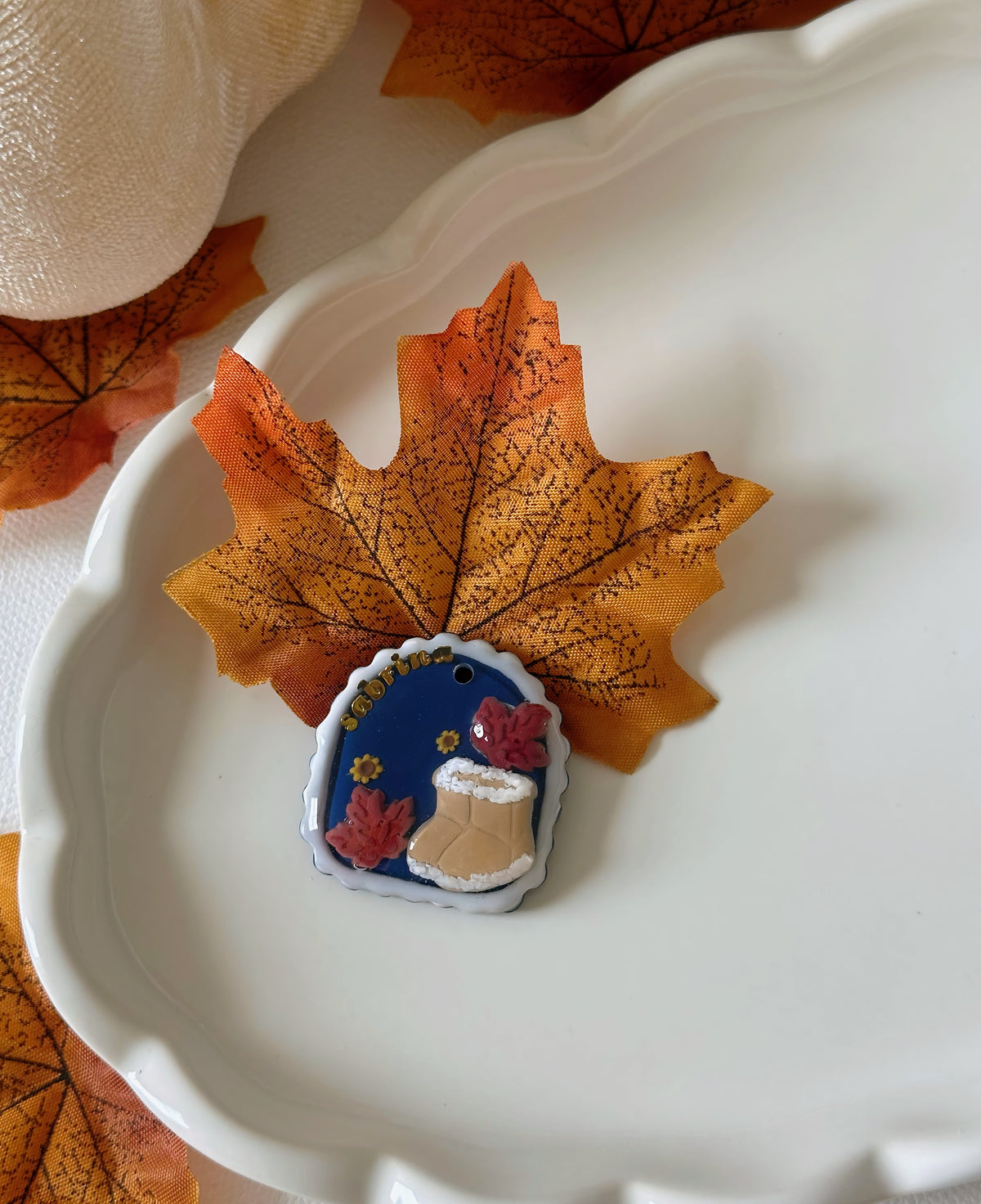 FALL YALL- Clay Pet ID Tag