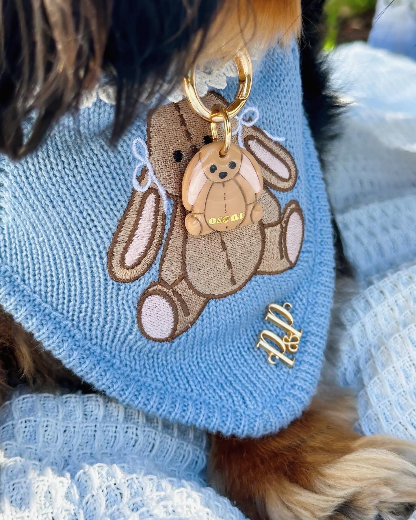 COTTON TAIL- Clay Pet ID Tag