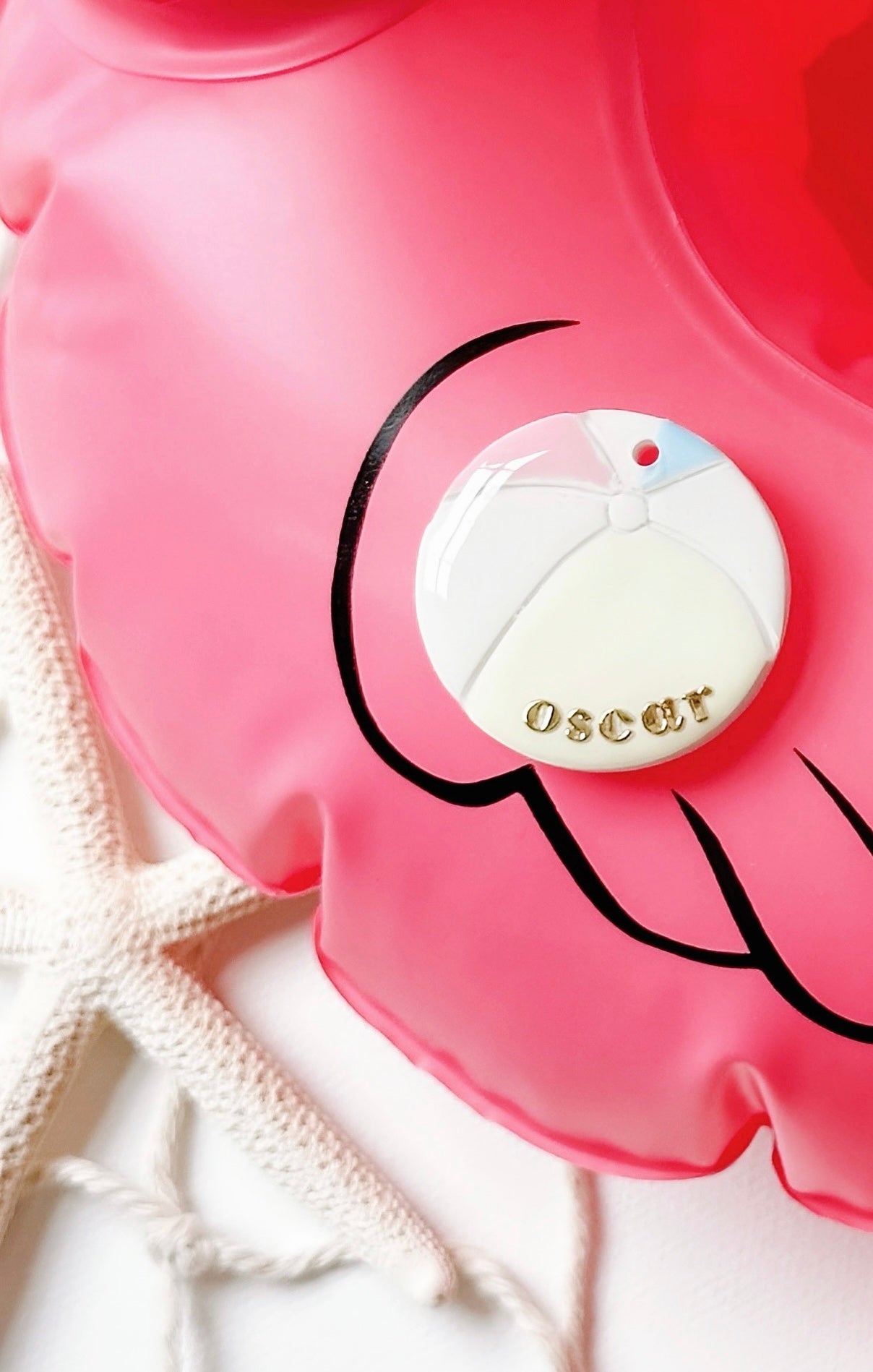 BEACH BALLIN’ - Clay Pet ID Tag
