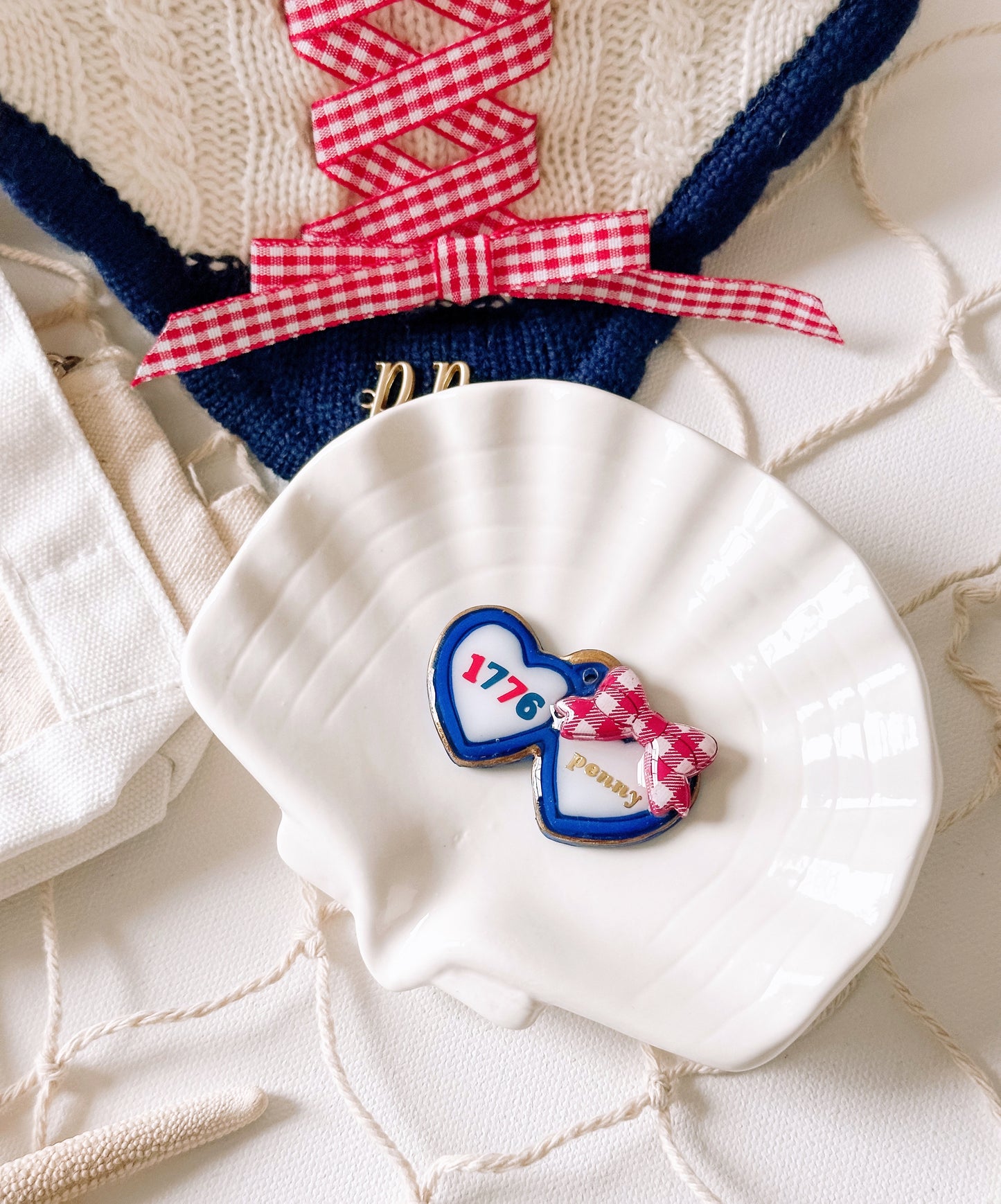 1776 LOCKET- Clay pet ID Tag