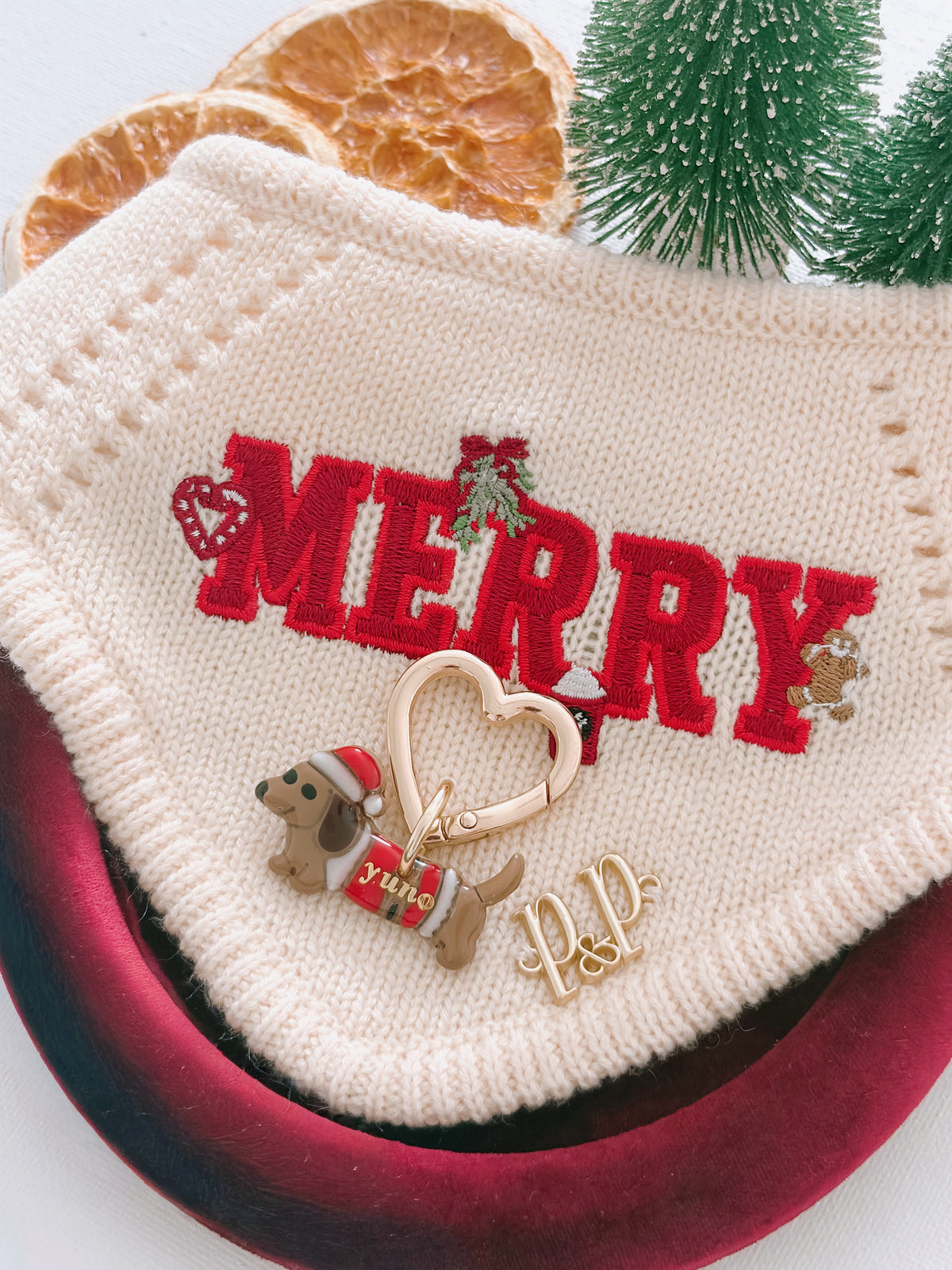 SANTA PAWS- Clay Pet ID Tag