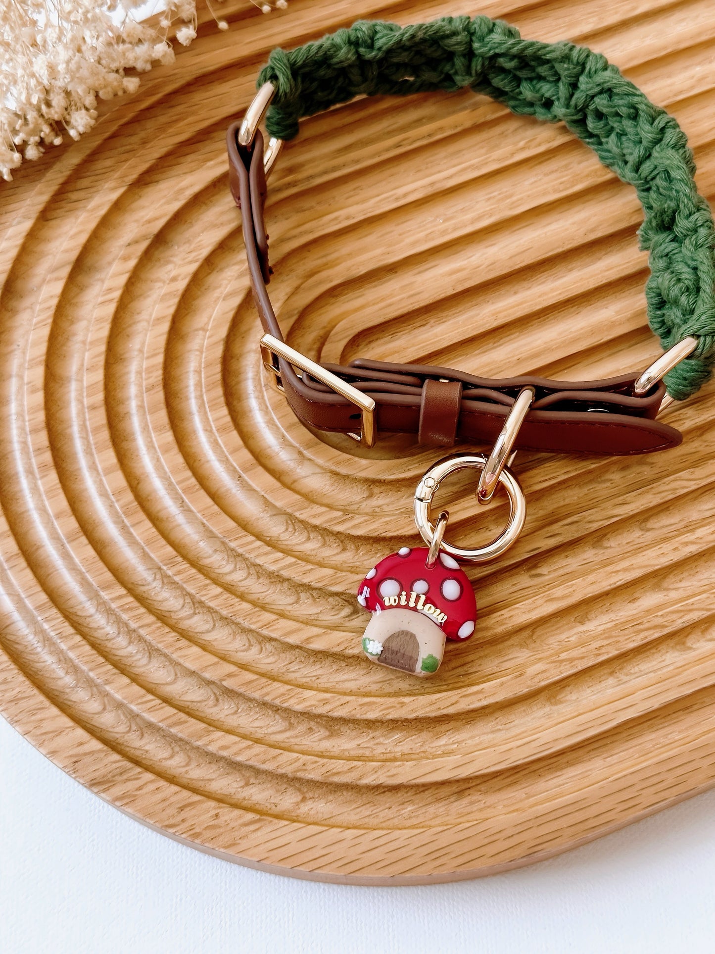 Braided Style Custom Color Macrame Collar (Vegan Leather )