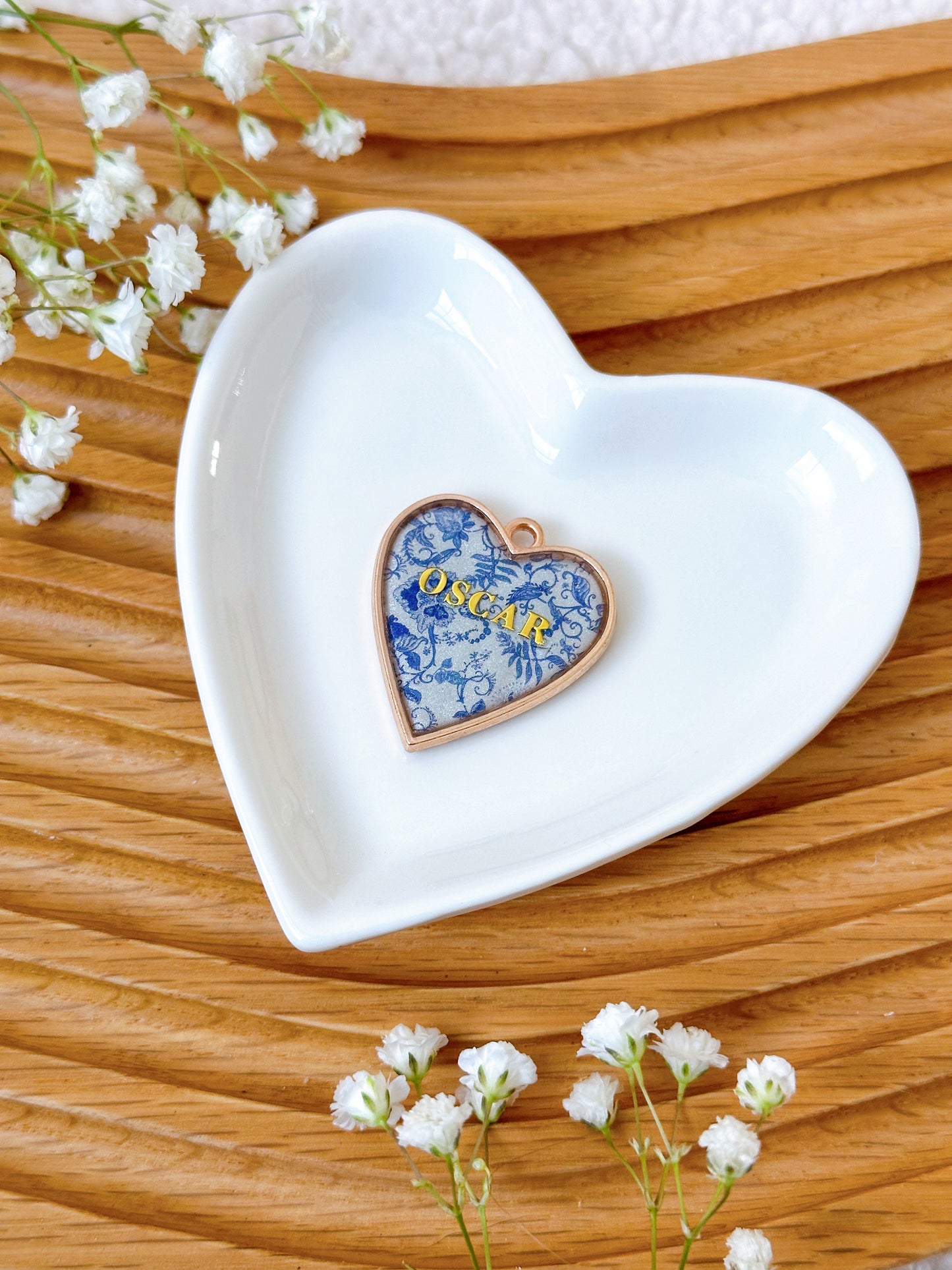 HEART -Clay Pet ID Tag