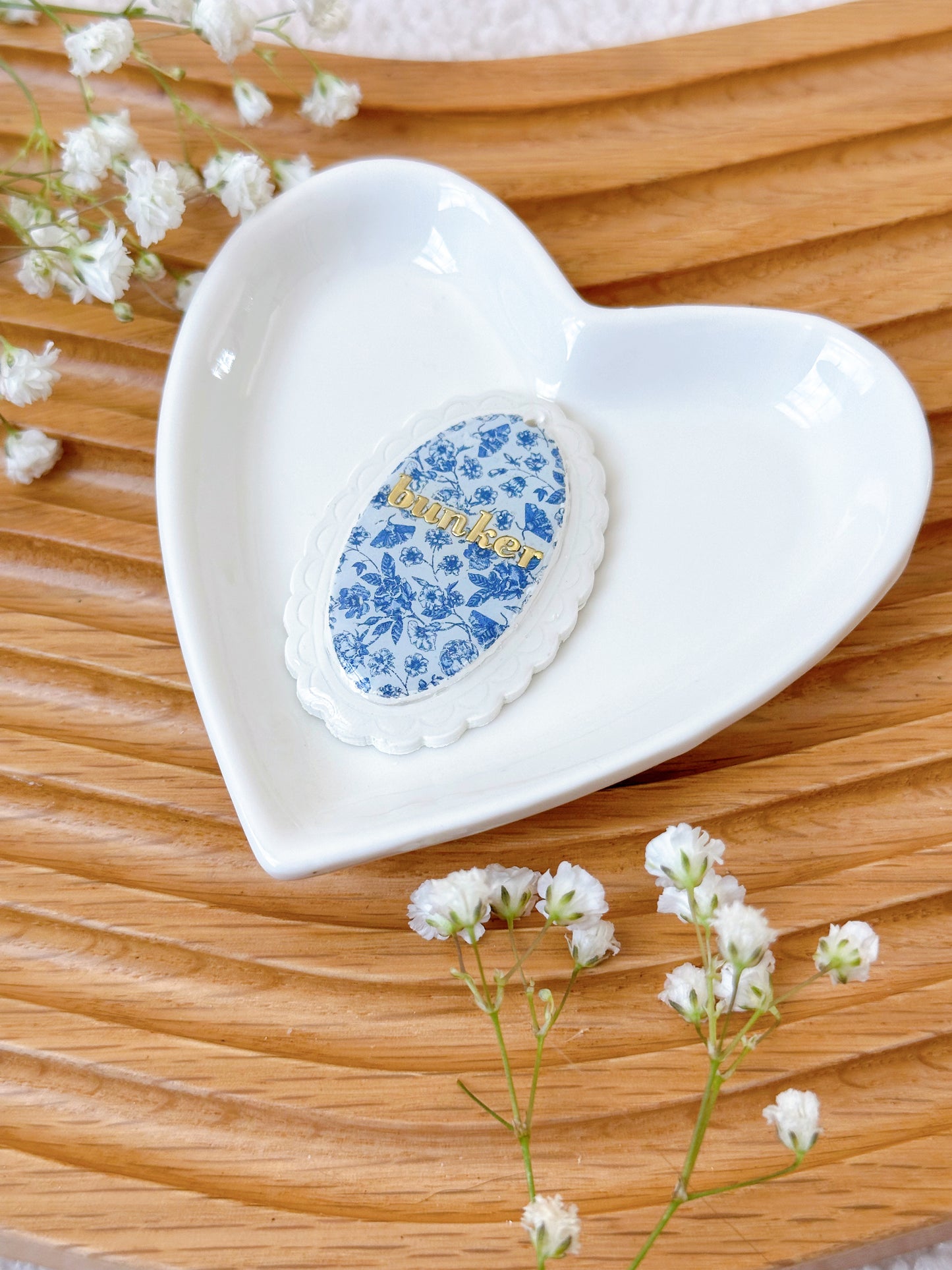 VINTAGE OVAL- Clay Pet ID Tag