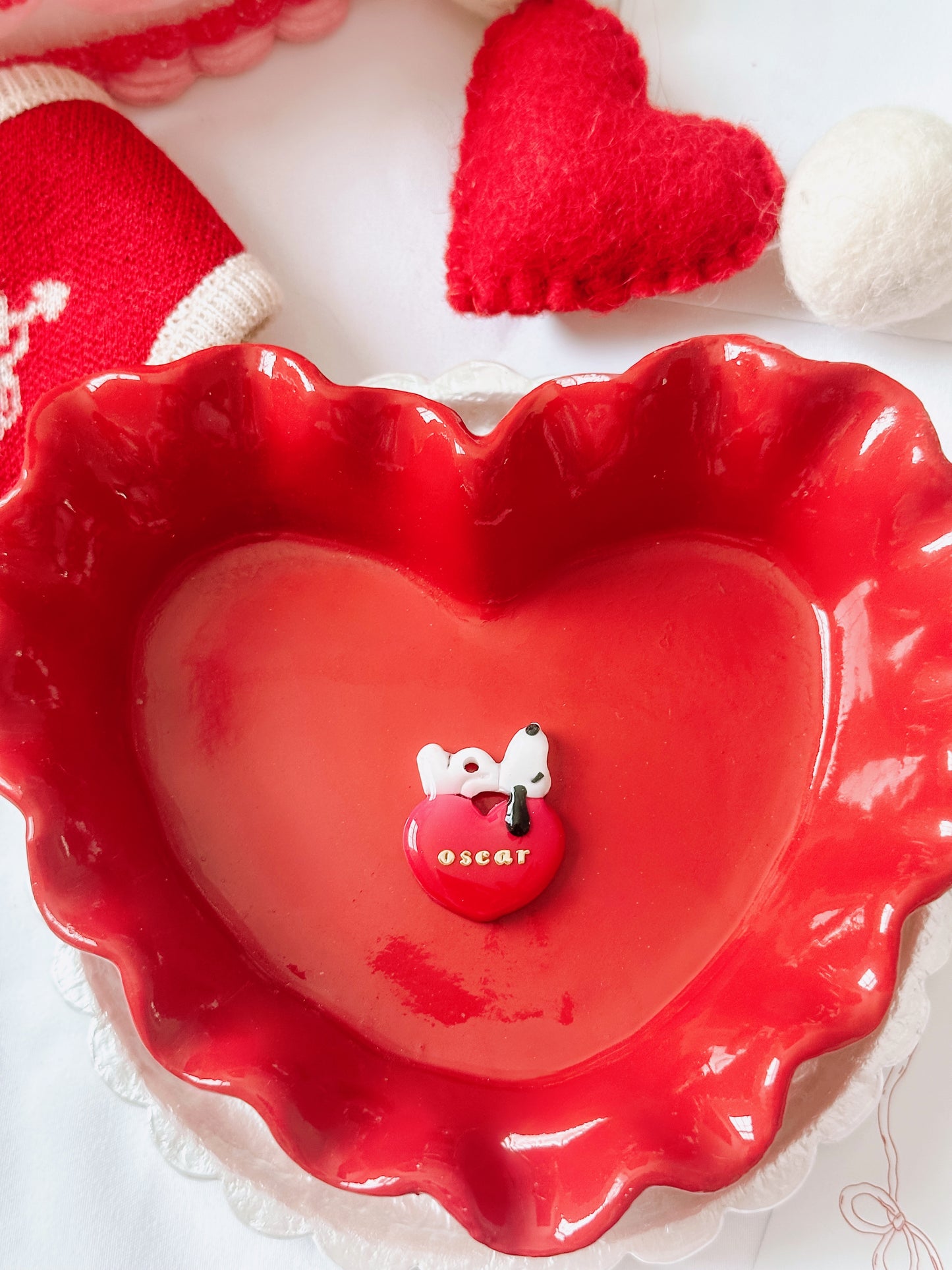 SNOOPY- Clay Pet ID Tag