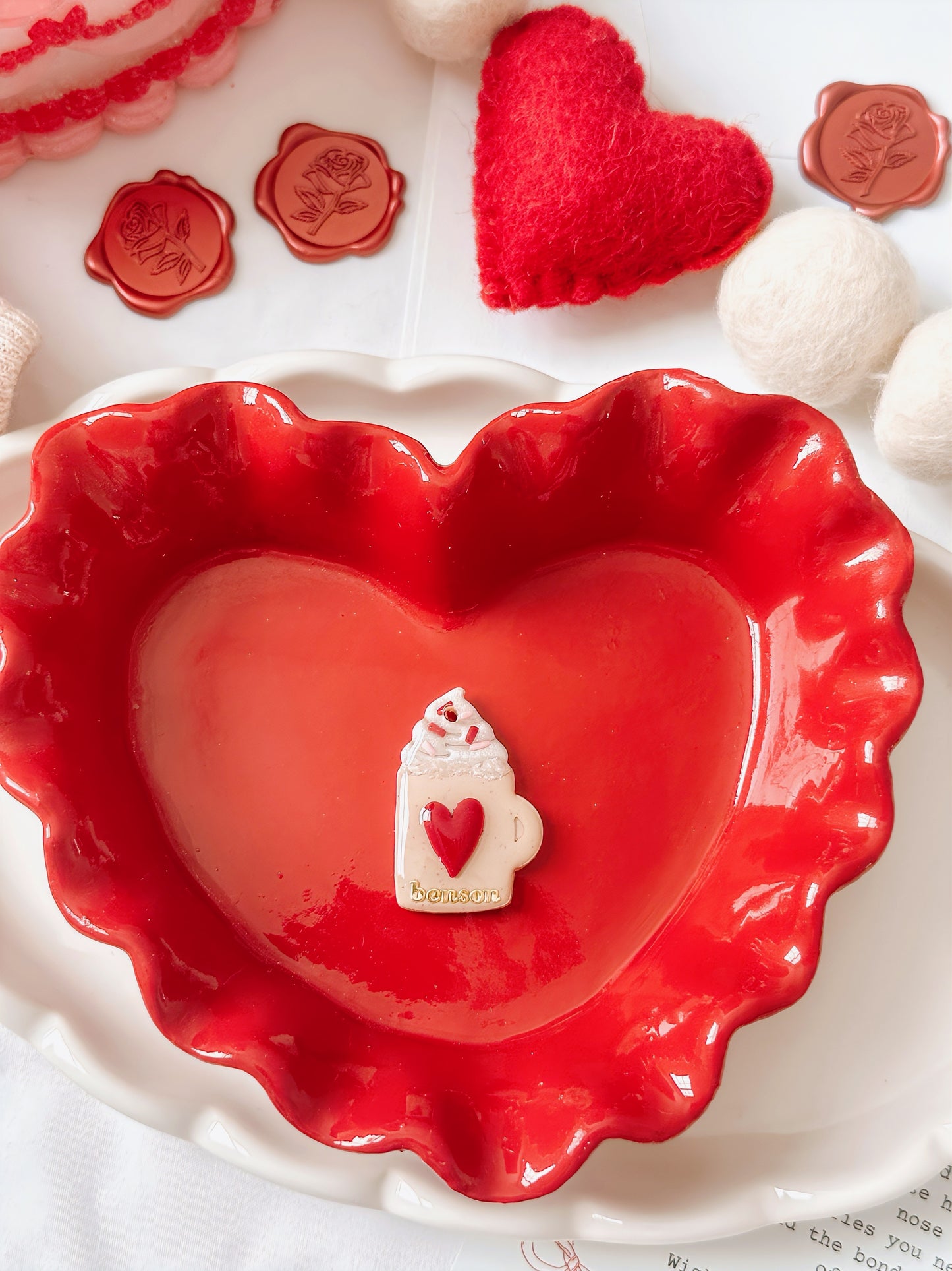 LOVE LATTE - Clay Pet ID Tag