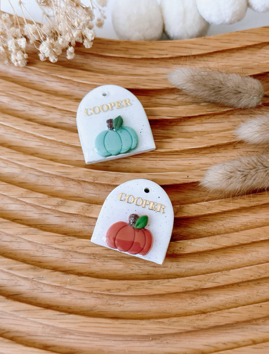 PUMPKIN ARCH- Clay Pet ID Tag