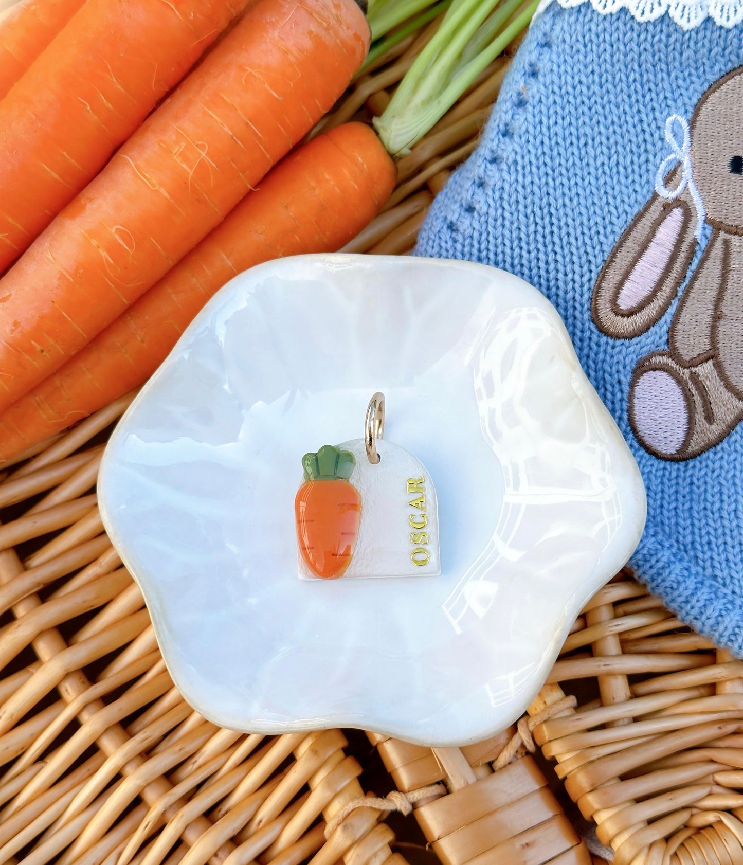 CARROT ARCH- Clay Pet ID Tag