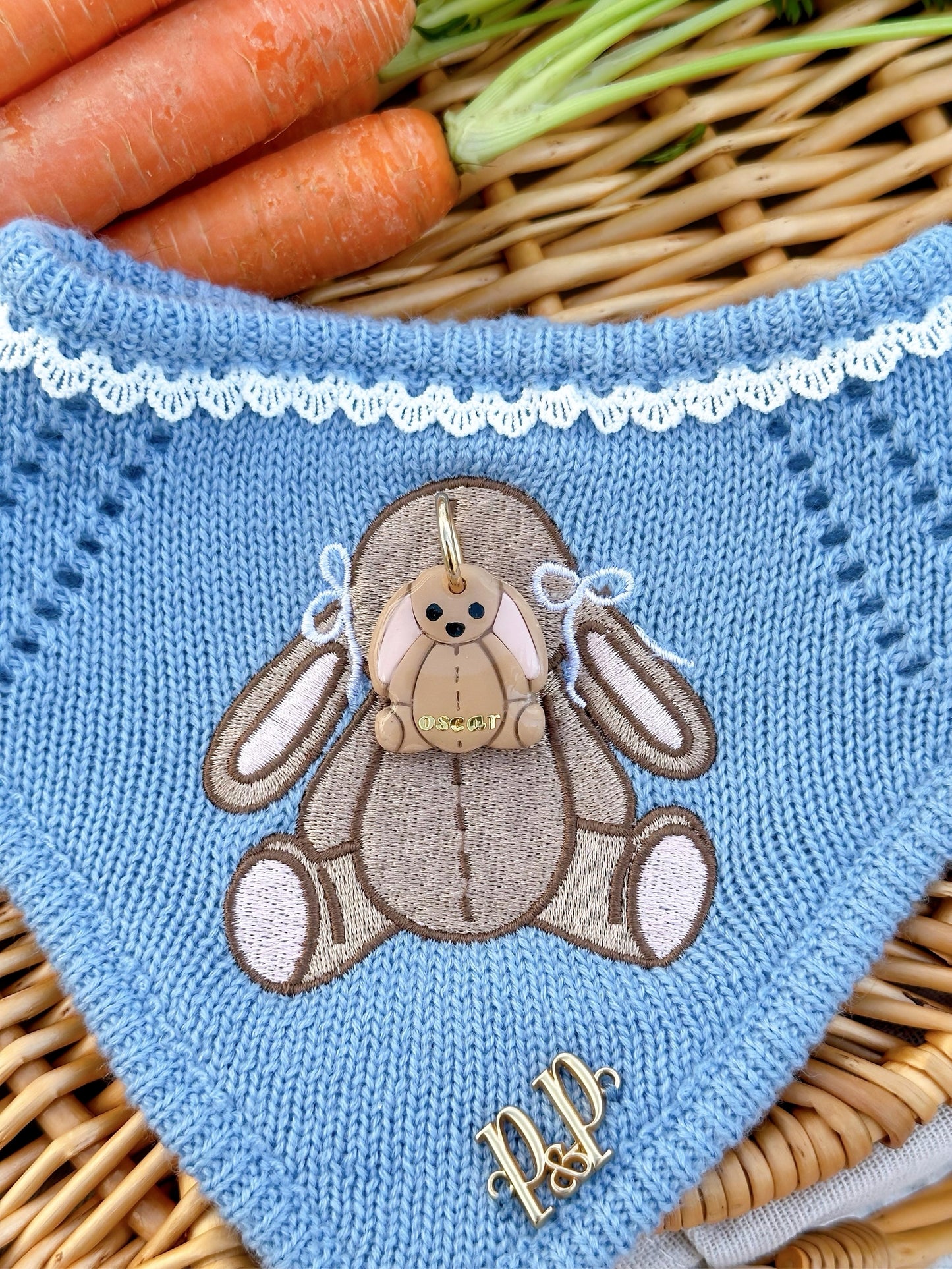 COTTON TAIL- Clay Pet ID Tag
