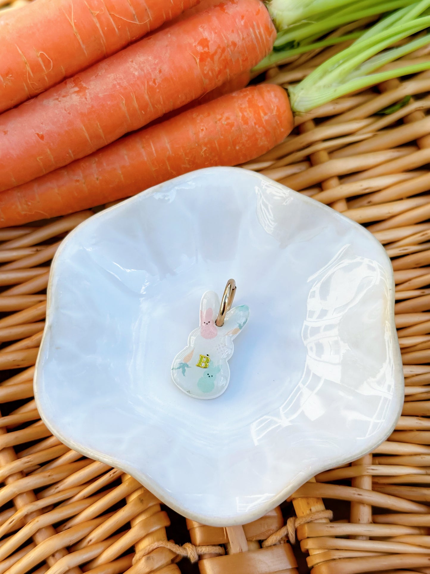 PEEP BUNNY- Clay Pet ID Tag