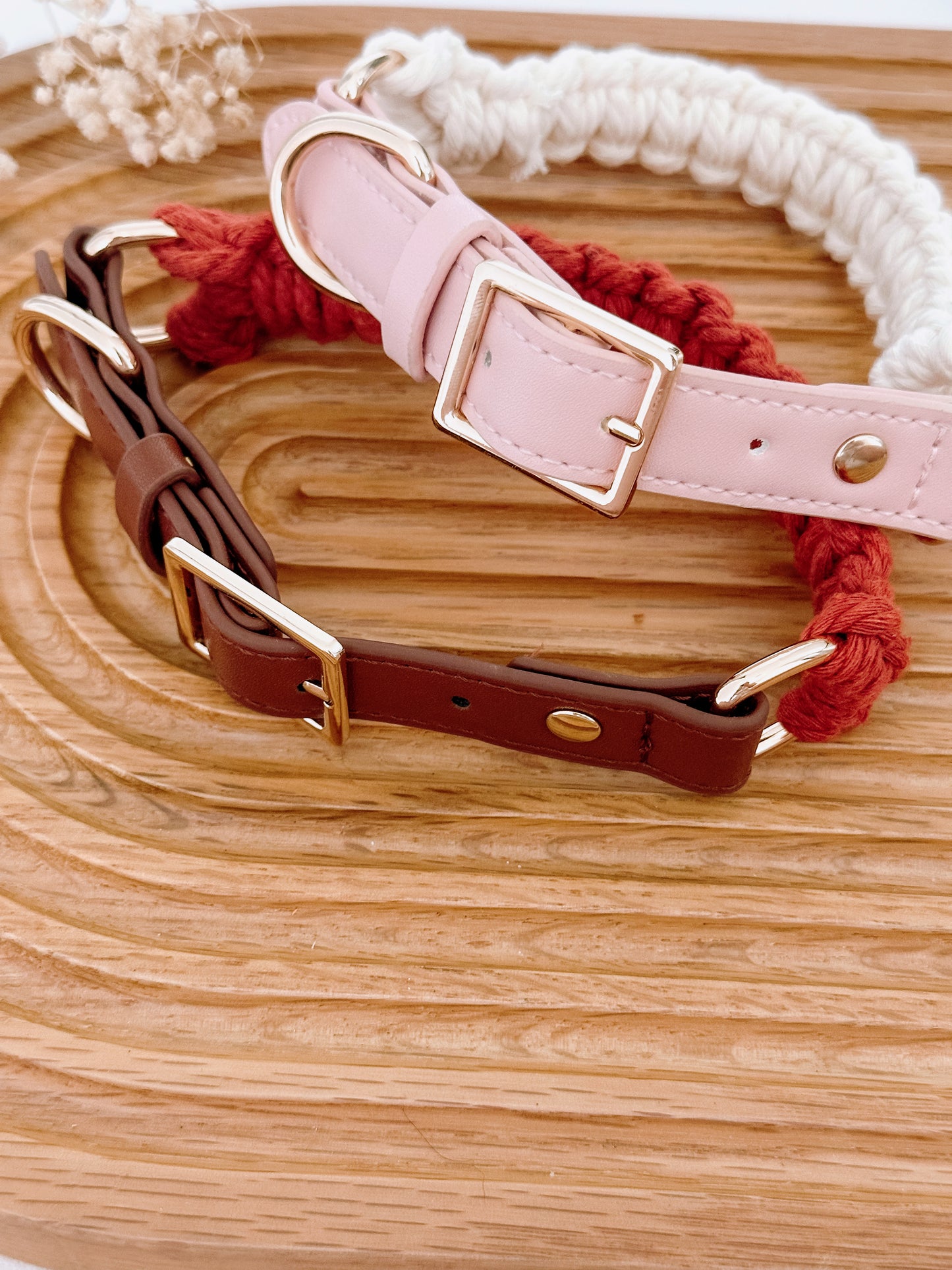 Custom Color Fall Macrame Vegan Leather Collar