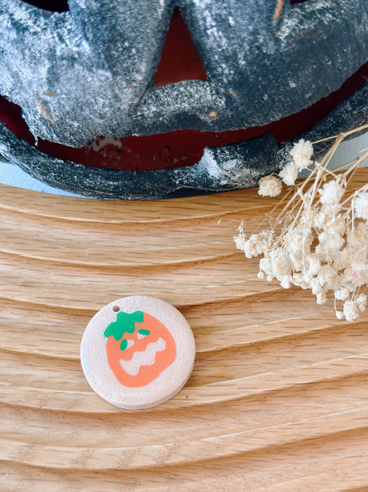 PUMPKIN COOKIE- Clay Pet ID Tag