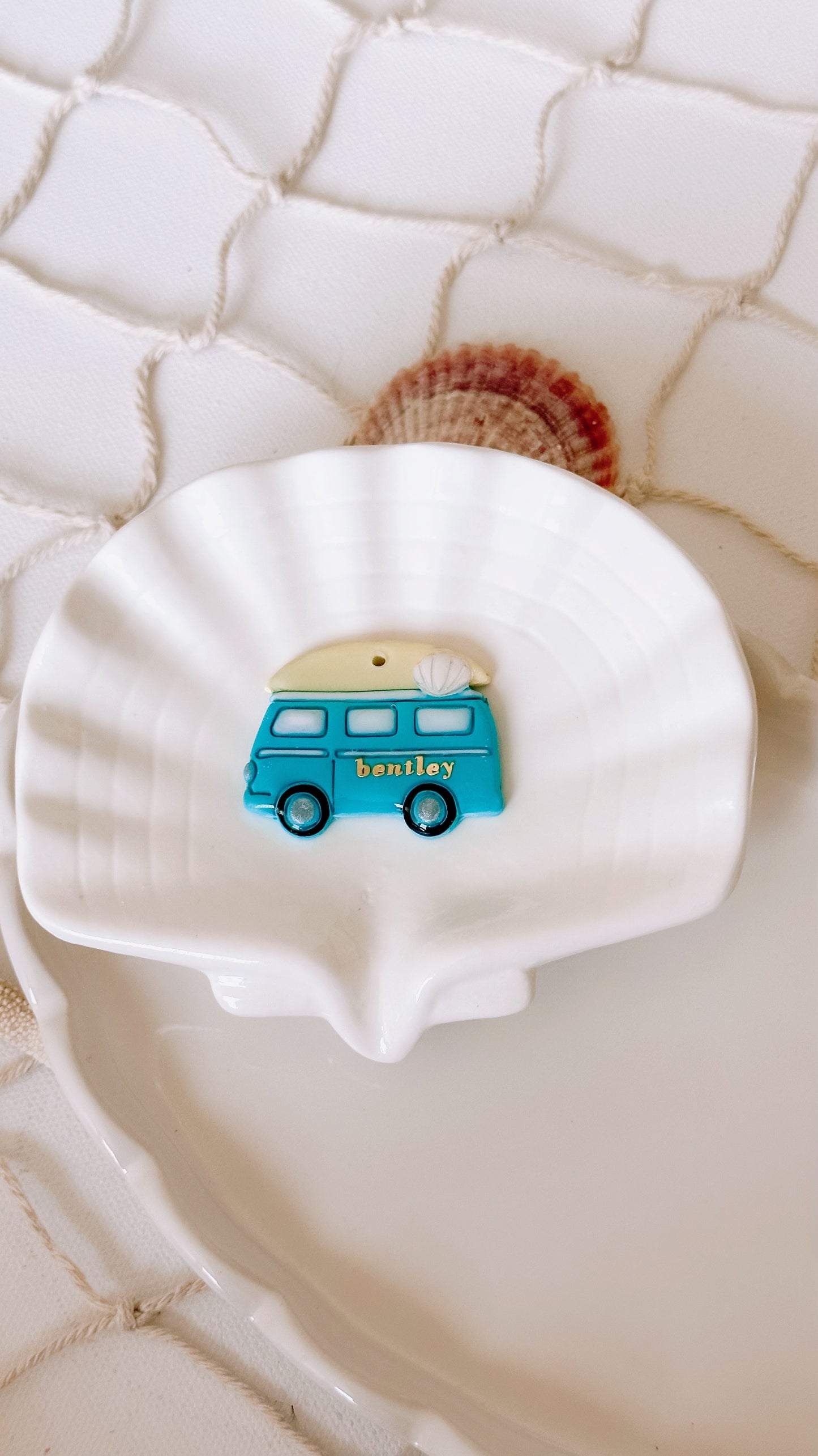 SURFER VAN- Clay Pet ID Tag