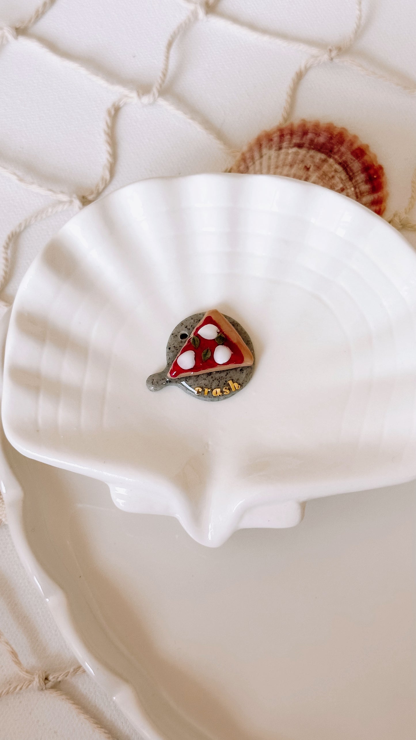 PIZZA SLICE- Clay Pet ID Tag