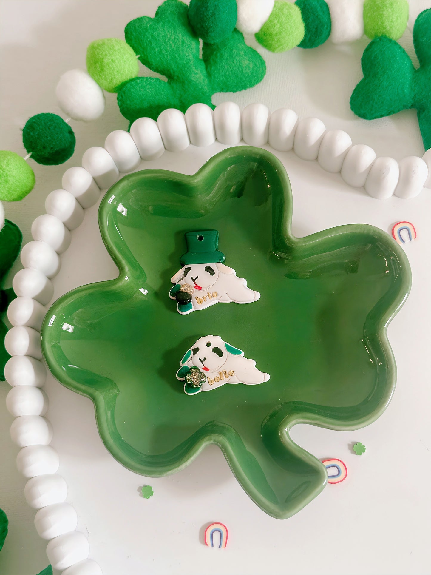 LUCKY LAMBIE- Clay Pet ID Tag