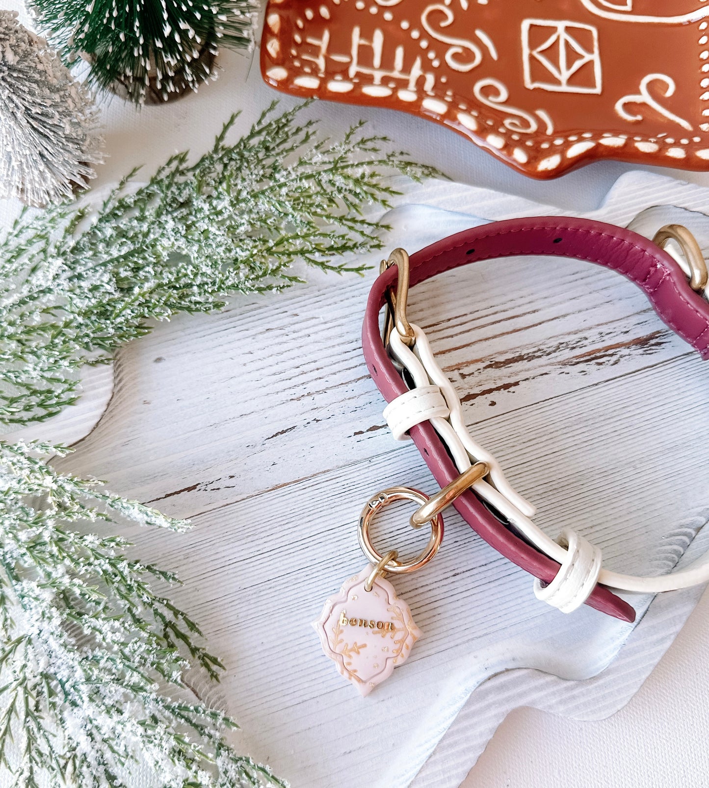 SNOWFLAKE- Clay Pet ID Tag