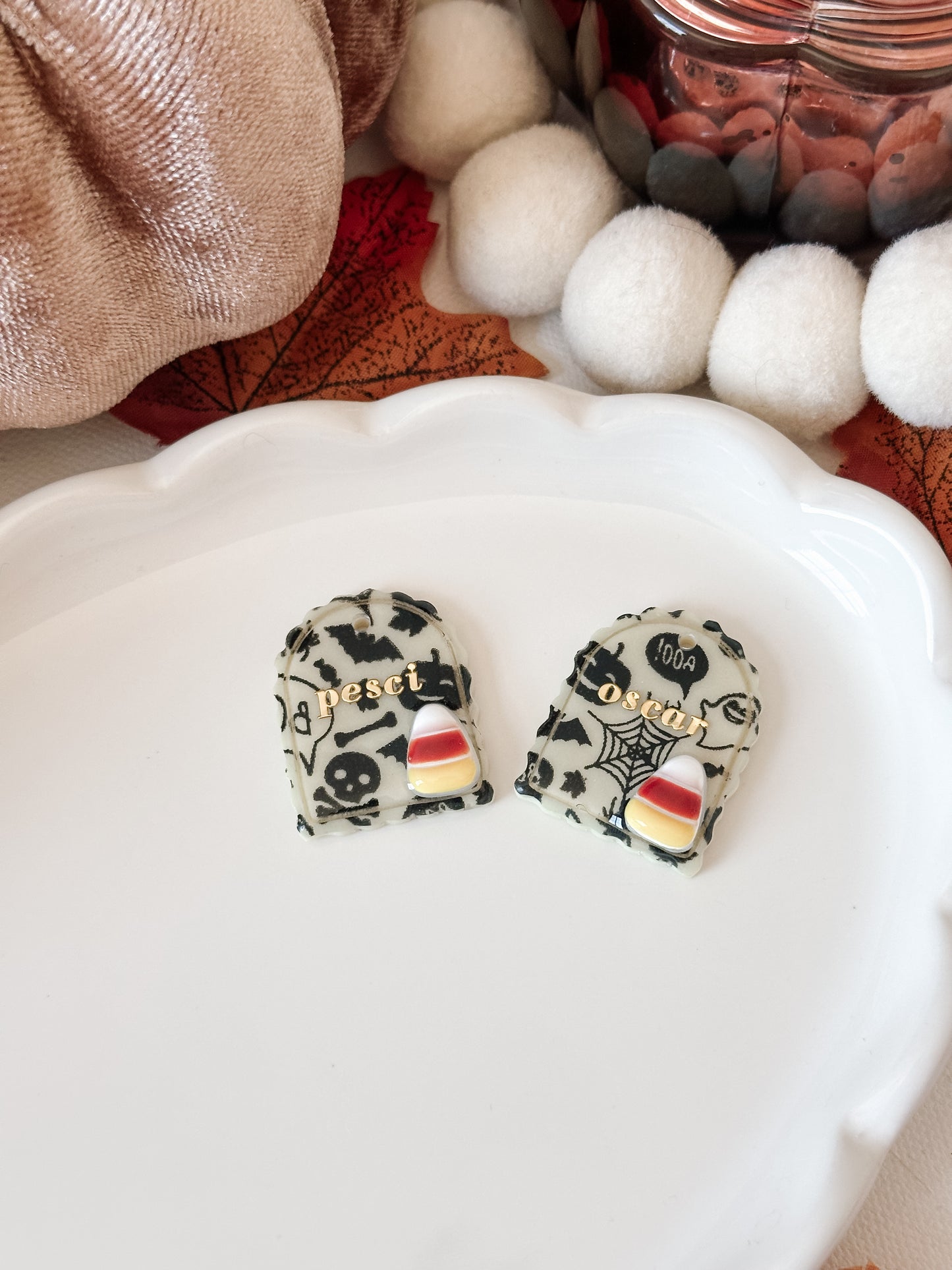 SPOOKY SZN- Clay Pet ID Tag