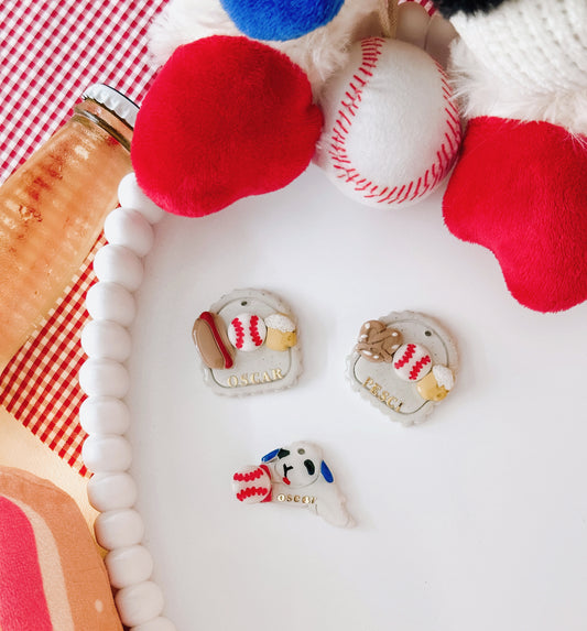 BASEBALL BUDDY- Clay Pet ID Tag