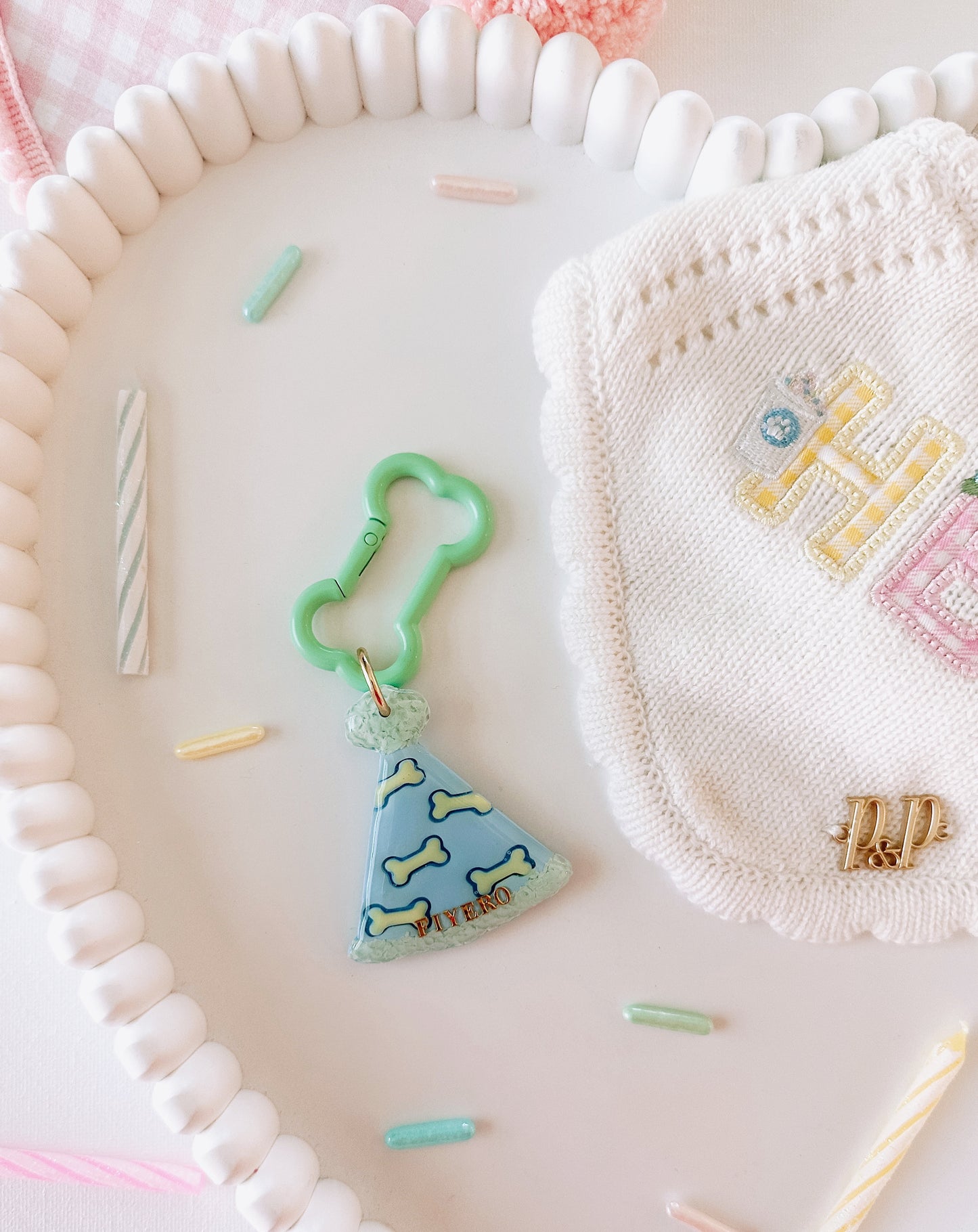 BIRTHDAY HAT- Clay Pet ID Tag