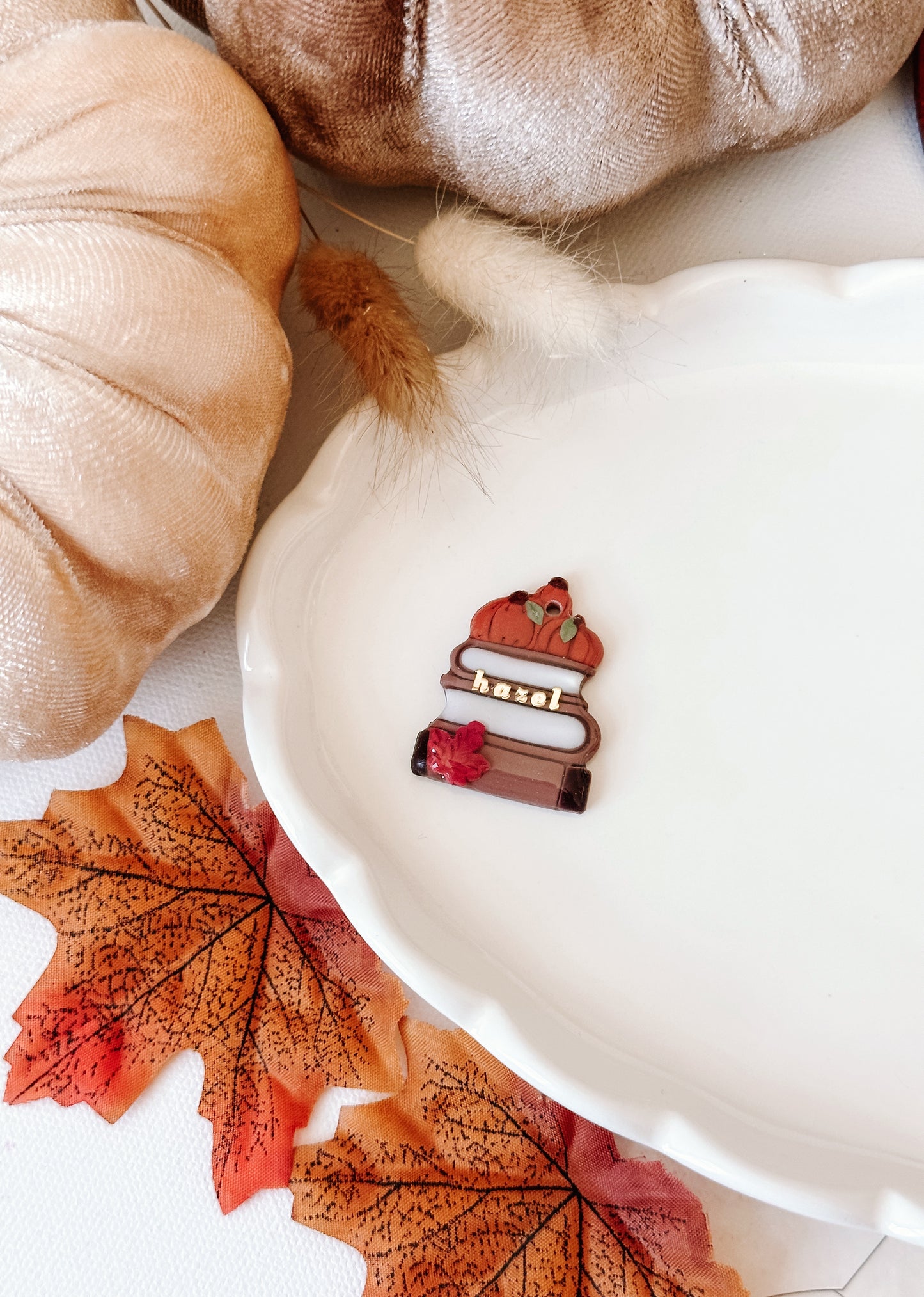 FALL BOOKS- Clay Pet ID Tag