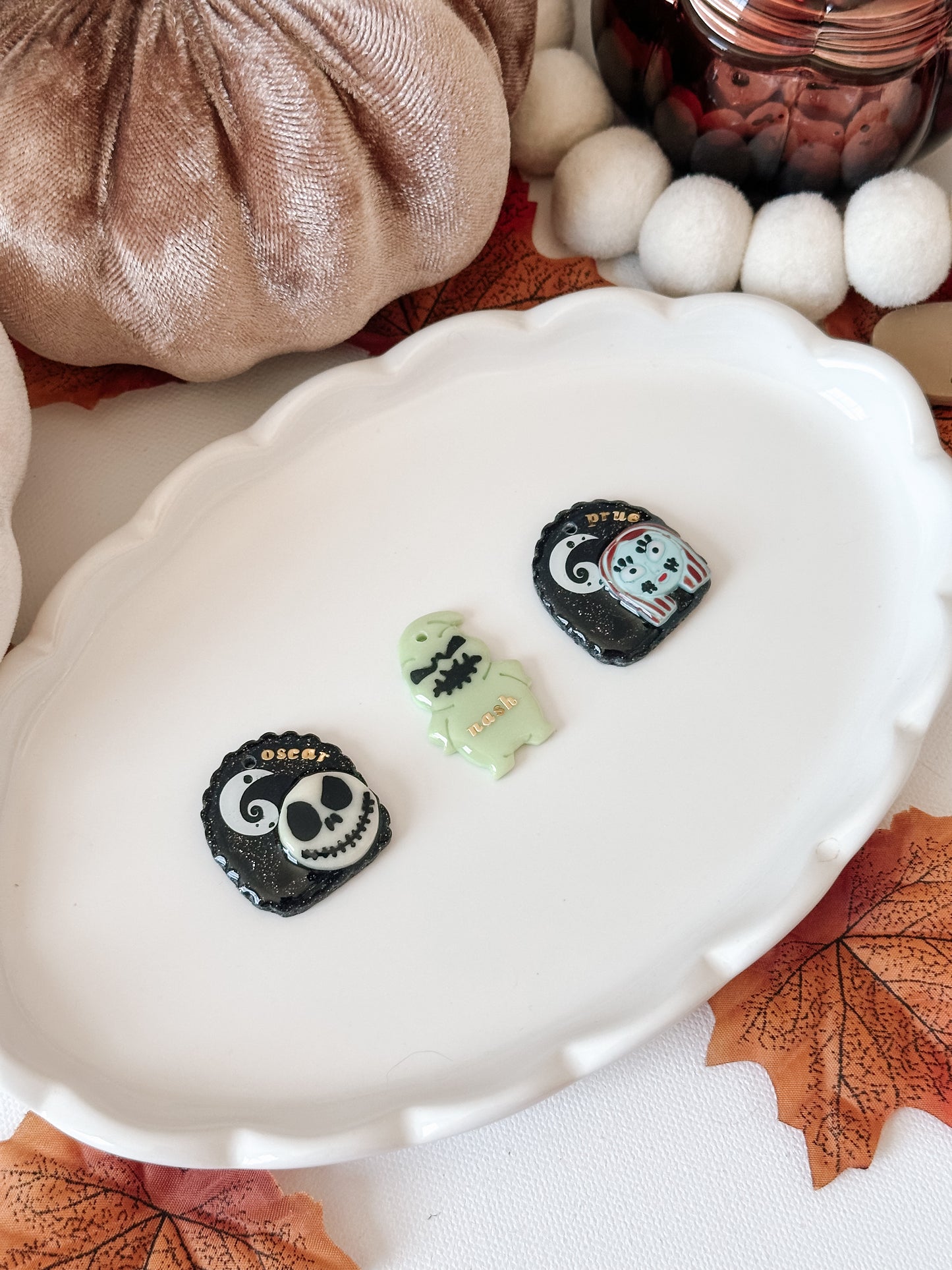 JACK & SALLY- Clay Pet ID Tag