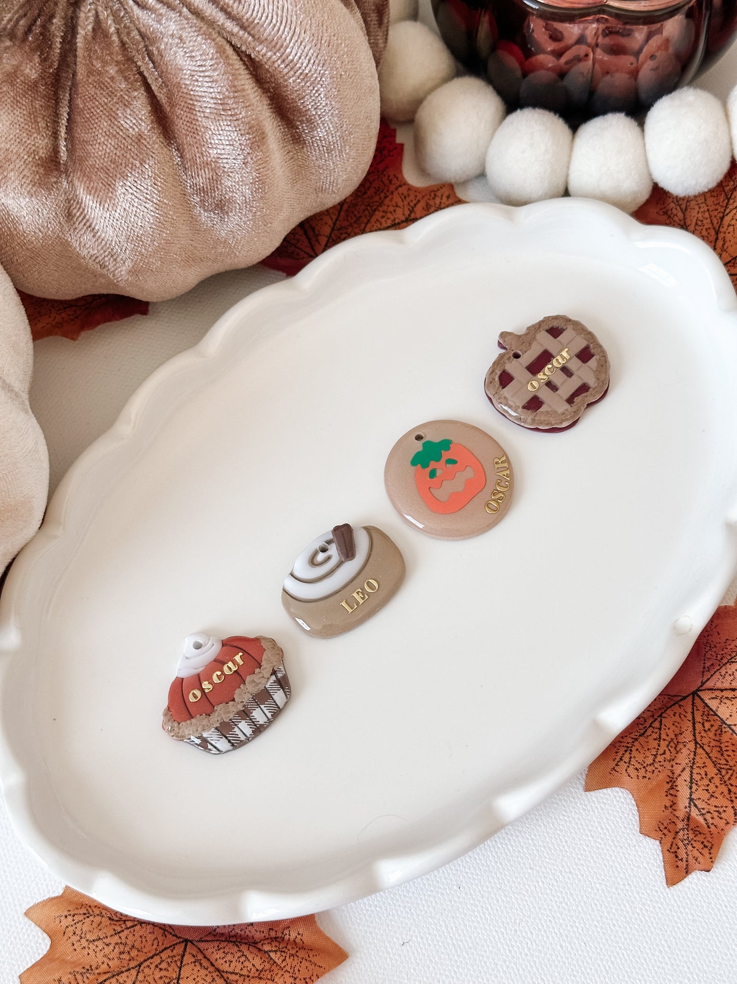 FALL TREATS- Clay Pet ID Tag