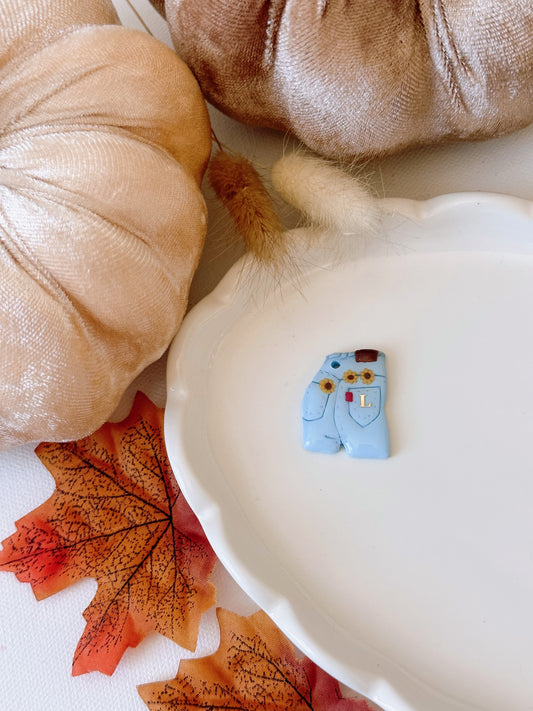 FALL JEANS- Clay Pet ID Tag