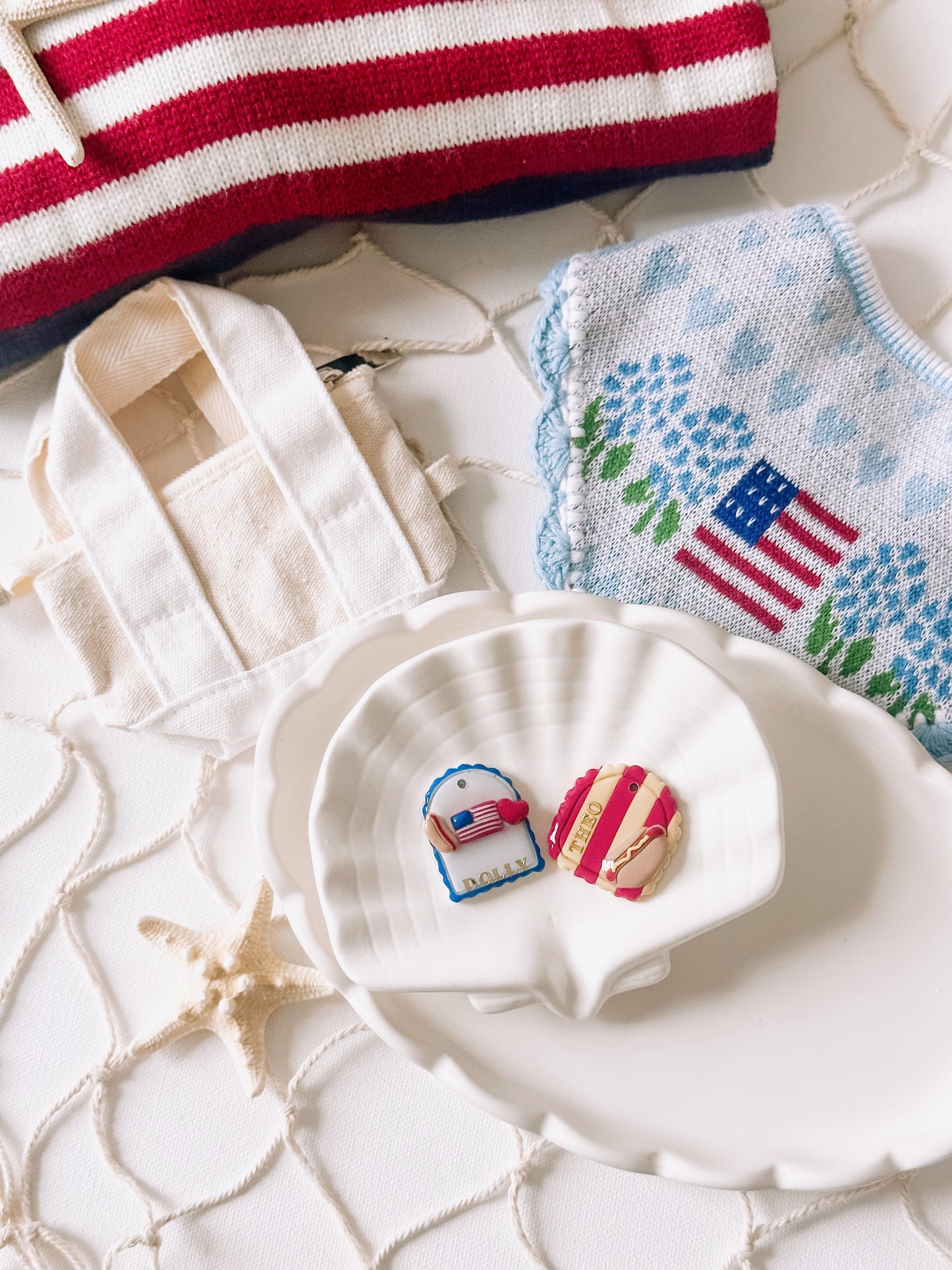 LOOKIN' LIKE THE 4TH OF JULY- Clay Pet ID Tag
