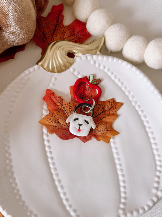 LAMBY BUCKET- Clay Pet ID Tag