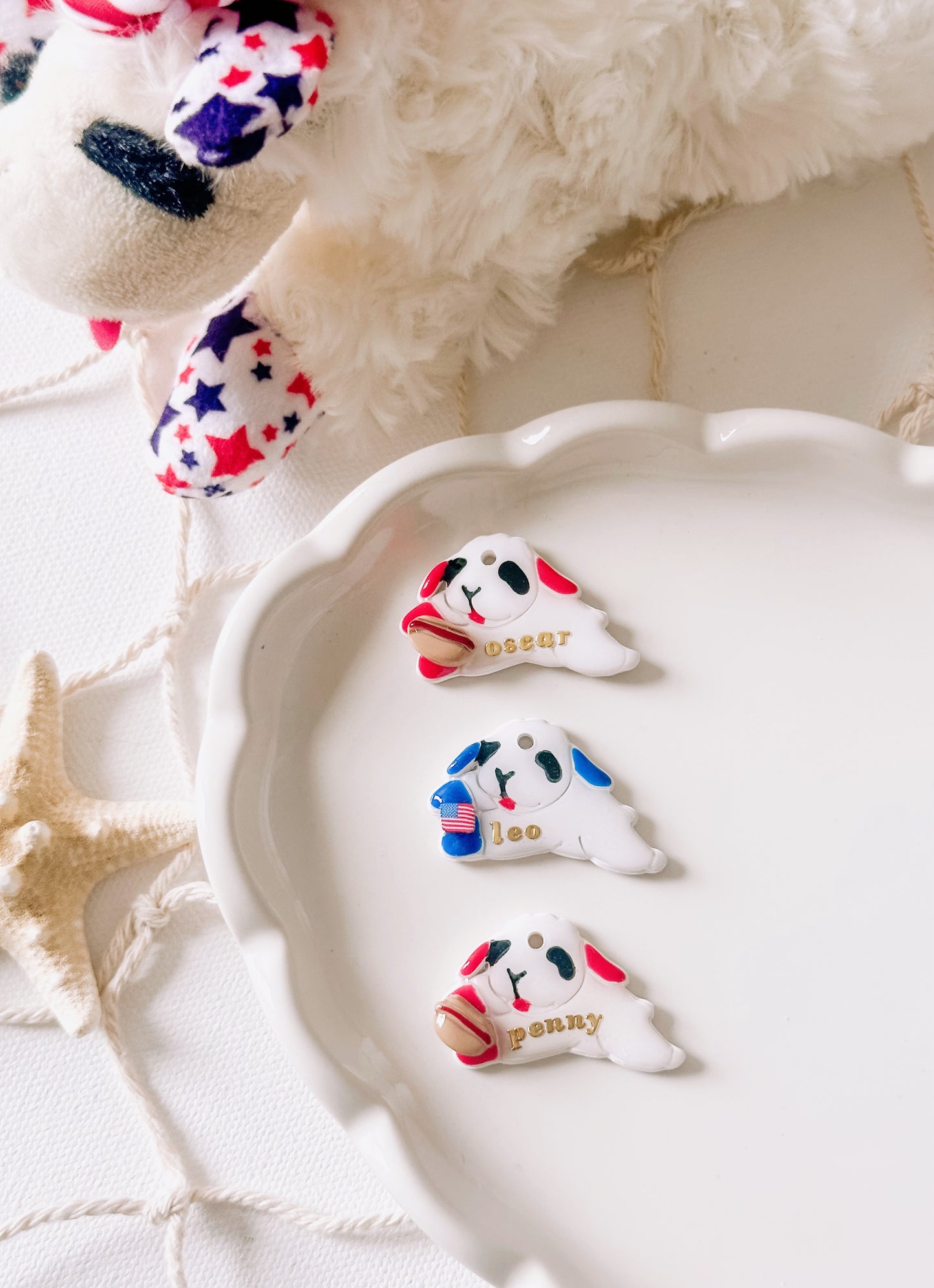 USA LAMBIE- Clay Pet ID Tag