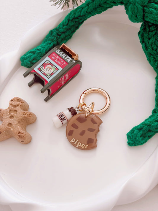 MILK & COOKIES- Clay Pet ID Tag