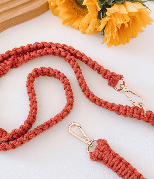 Custom Color Fall Macrame Hands-Free Leash