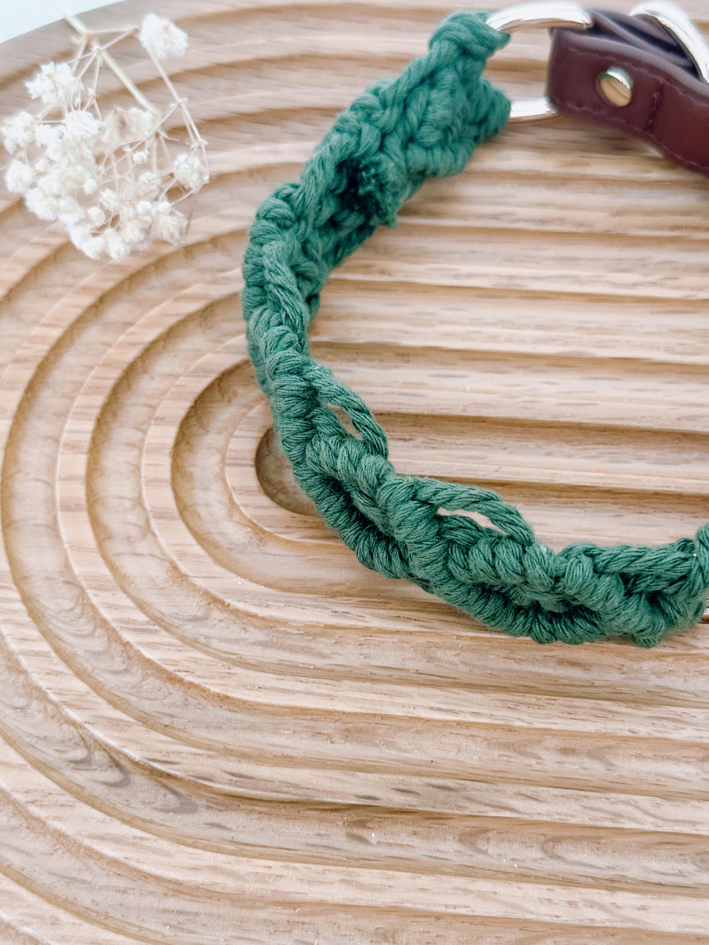 Braided Style Custom Color Macrame Collar (Vegan Leather )