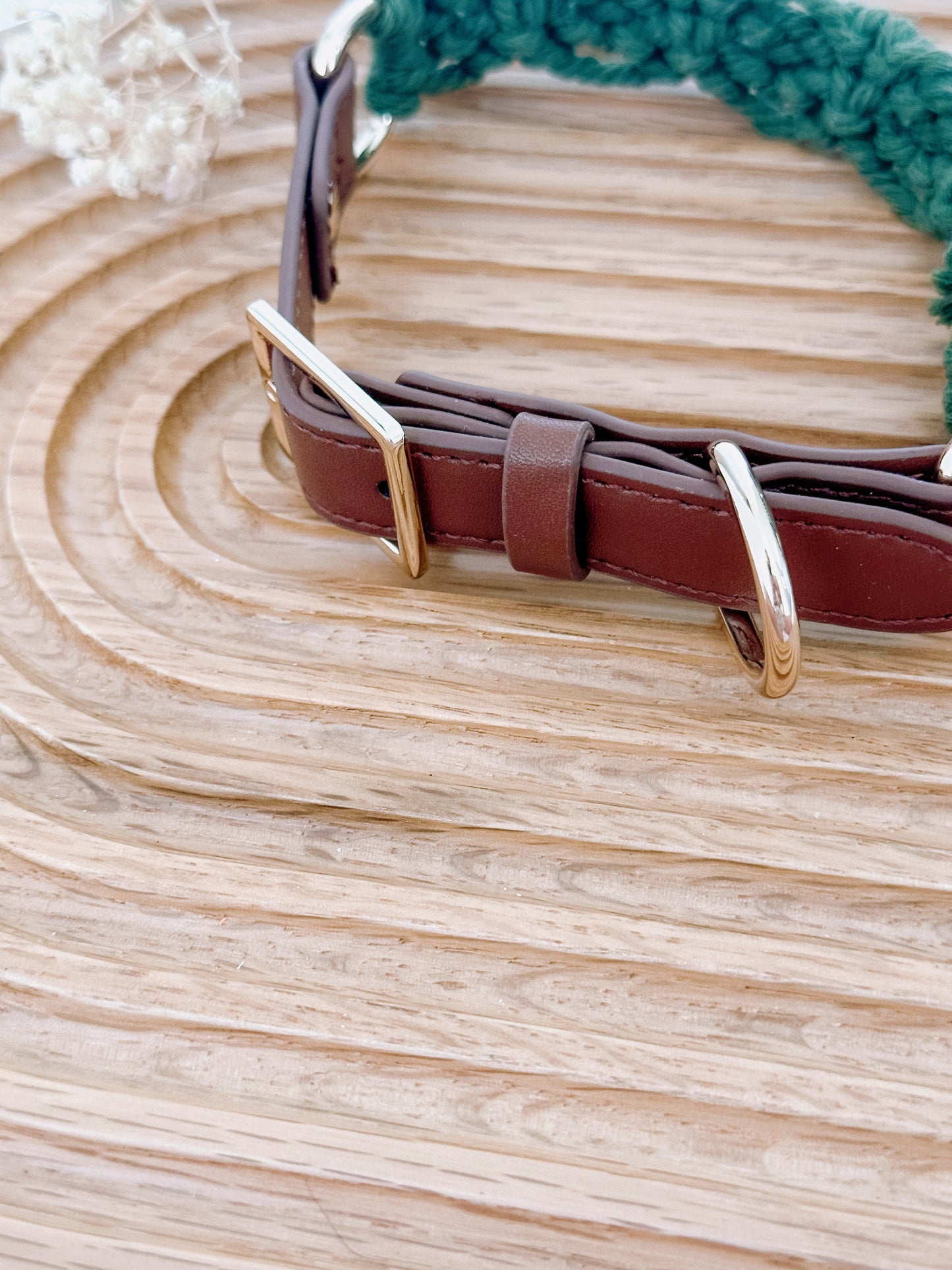 Braided Style Custom Color Macrame Collar (Vegan Leather )