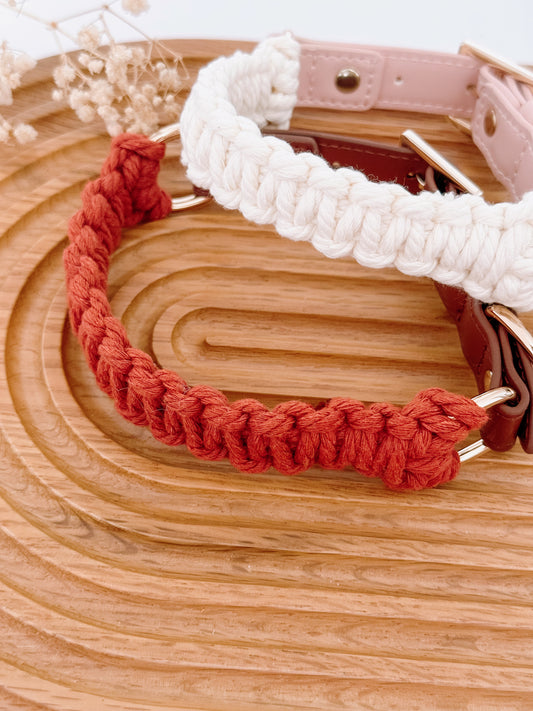 Custom Color Fall Macrame Vegan Leather Collar