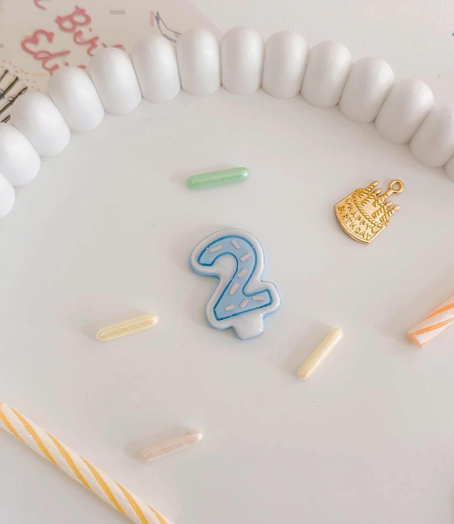 BIRTHDAY CANDLE- Clay Pet ID Tag