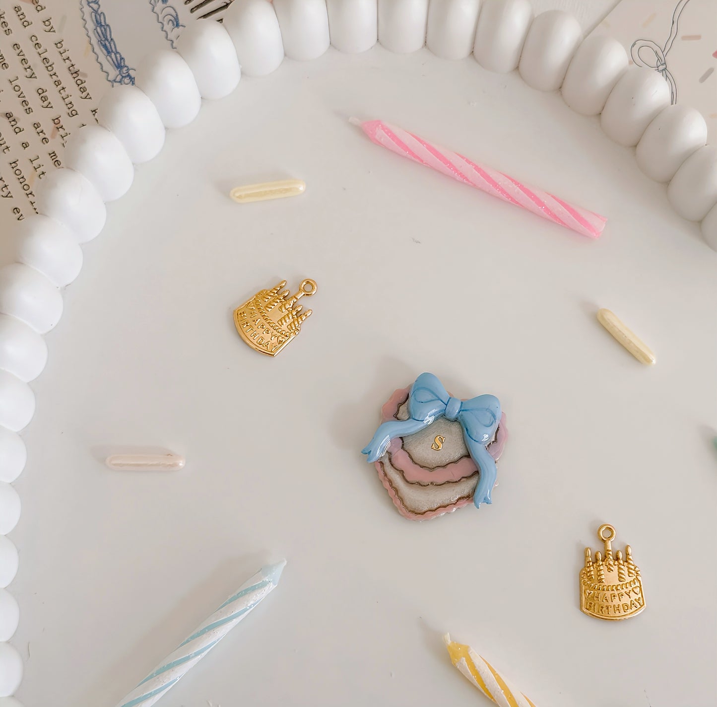 BIRTHDAY CAKE- Clay Pet ID Tag