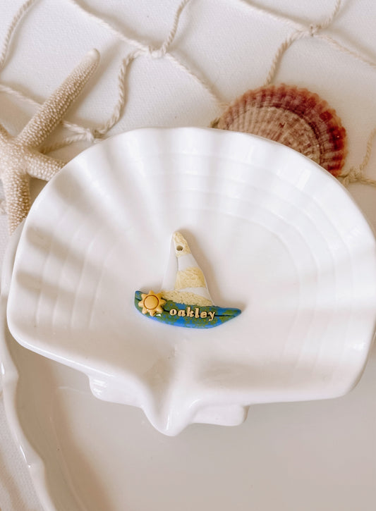 AMFALI BOAT- Clay Pet ID Tag