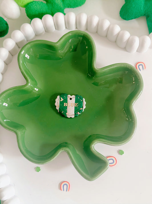 LUCKY HEART- Clay Pet ID Tag