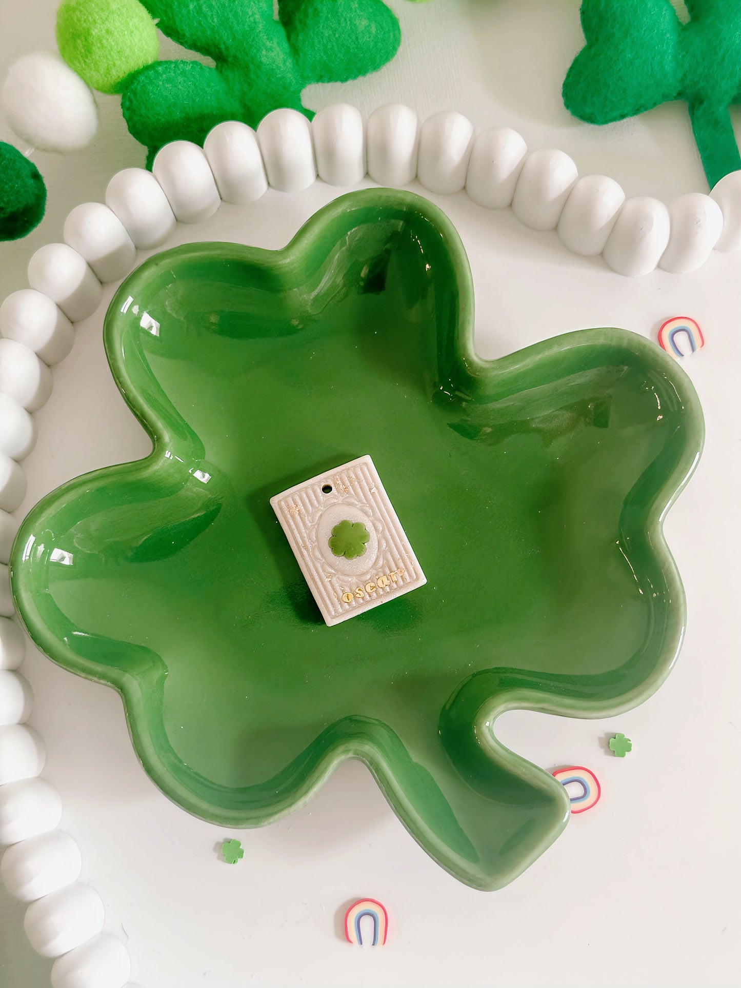 SHAMROCK FRAME- Clay Pet ID Tag