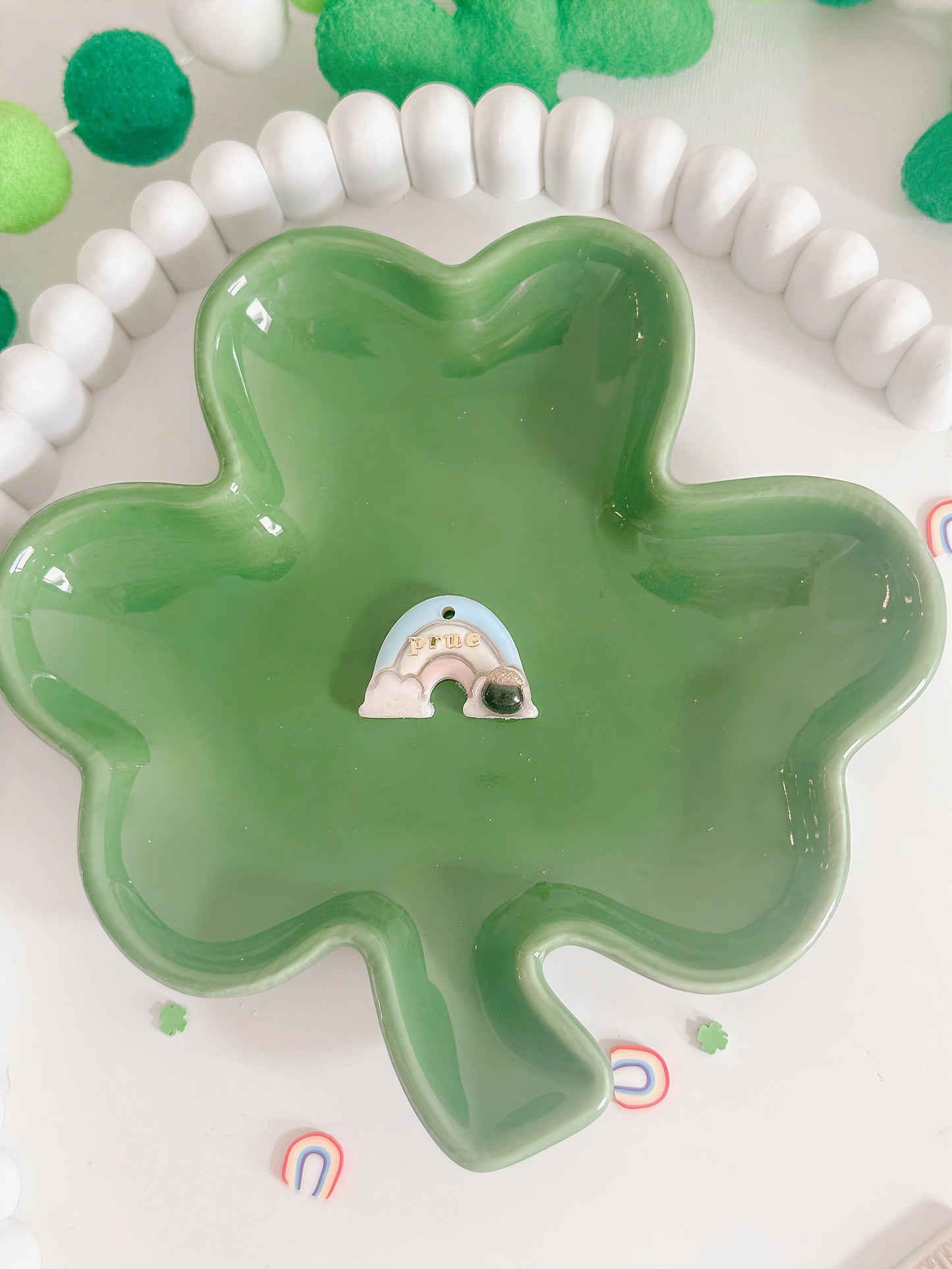 LUCKY RAINBOW- Clay Pet ID Tag