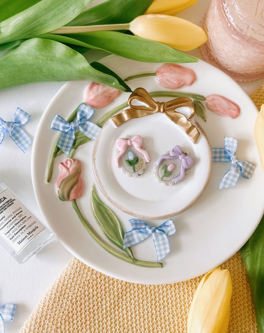 VINTAGE FRAME- Clay Pet ID Tag