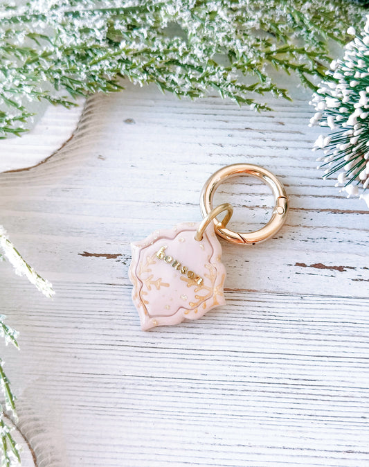 SNOWFLAKE- Clay Pet ID Tag