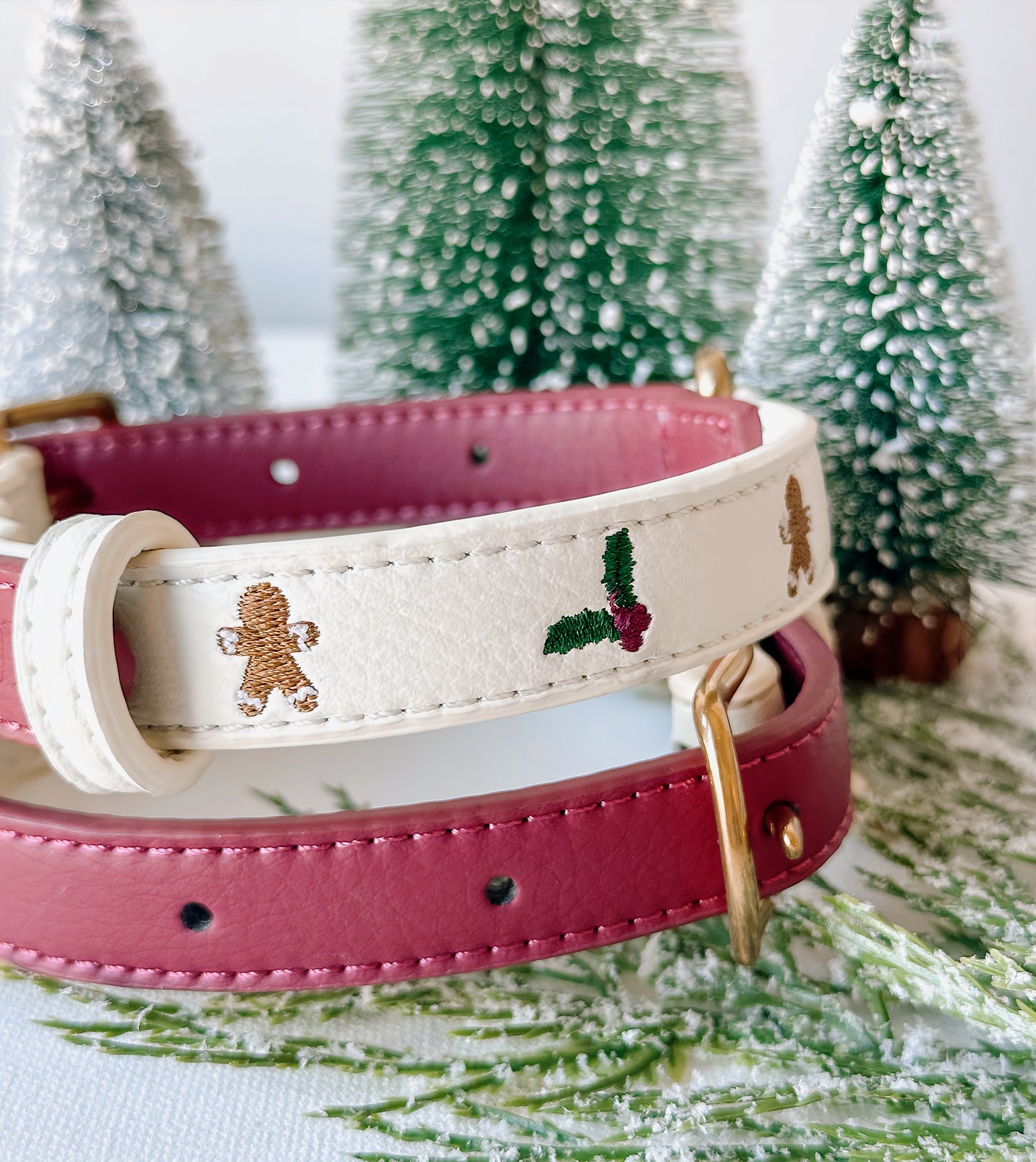 HOLLY JOLLY- Vegan Leather Collar