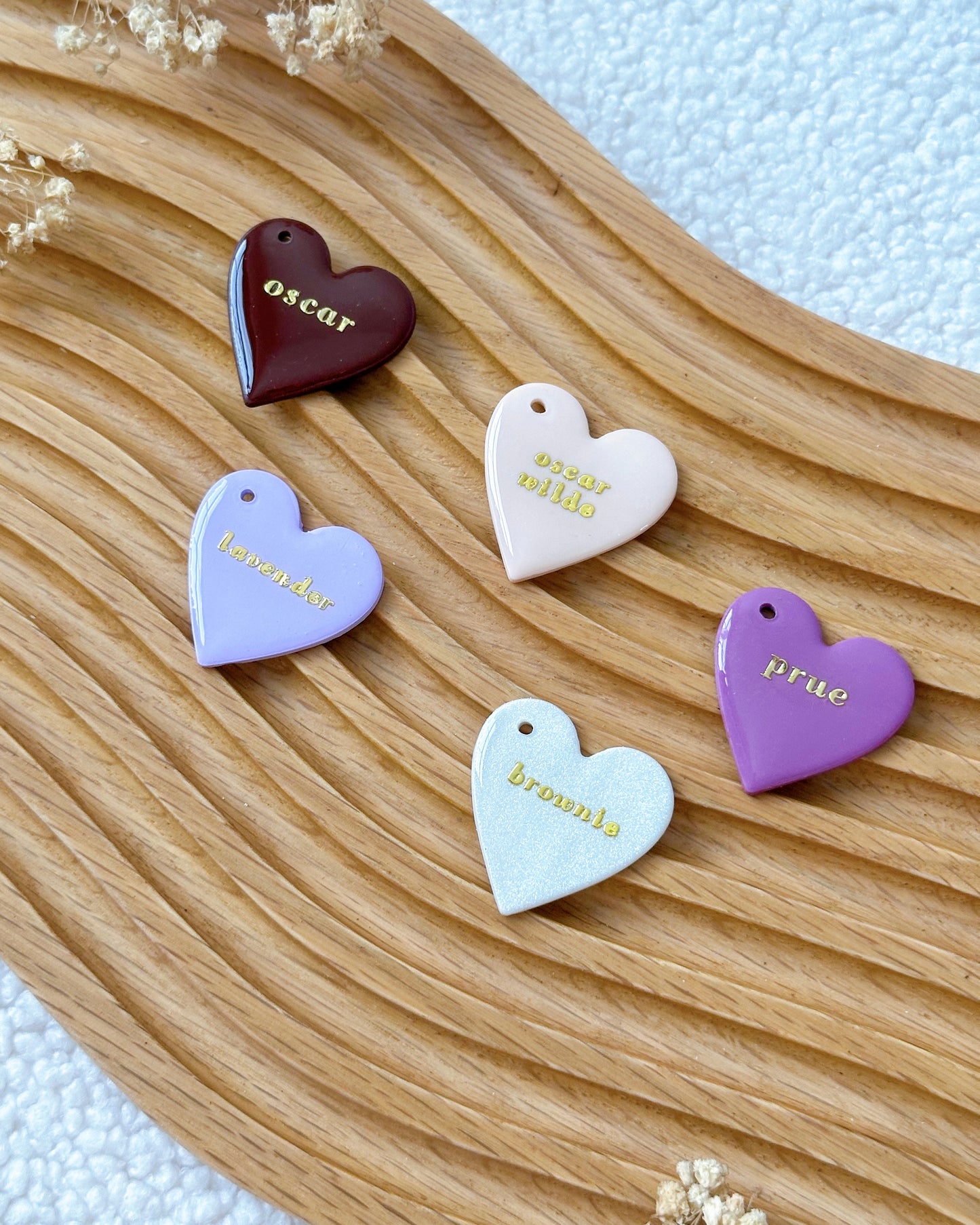 CUSTOM HEARTS - Clay Pet ID Tag