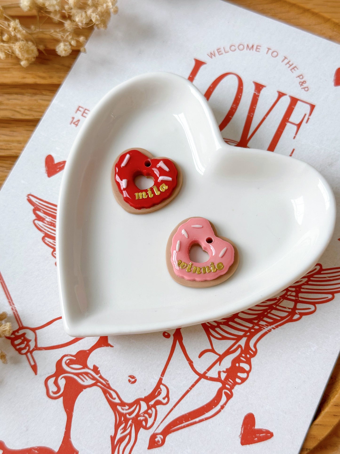 HEART DONUT- Clay Pet ID Tag