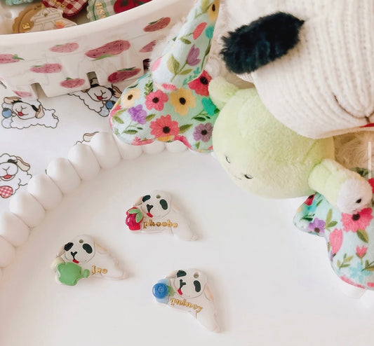 SPRING LAMBIE- Clay Pet ID Tag